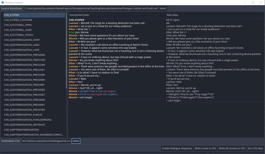 Markdown Importer Window