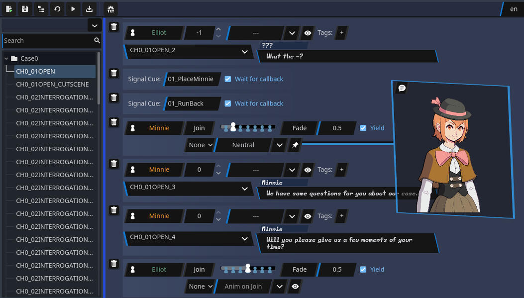 Dialogue Editor Interface