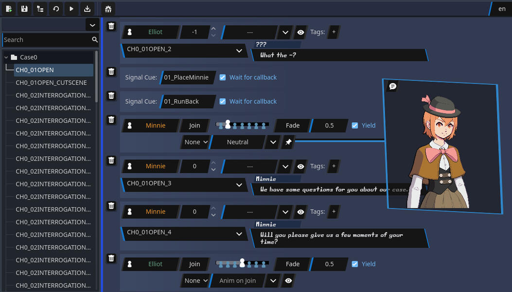 Dialogue Editor Interface