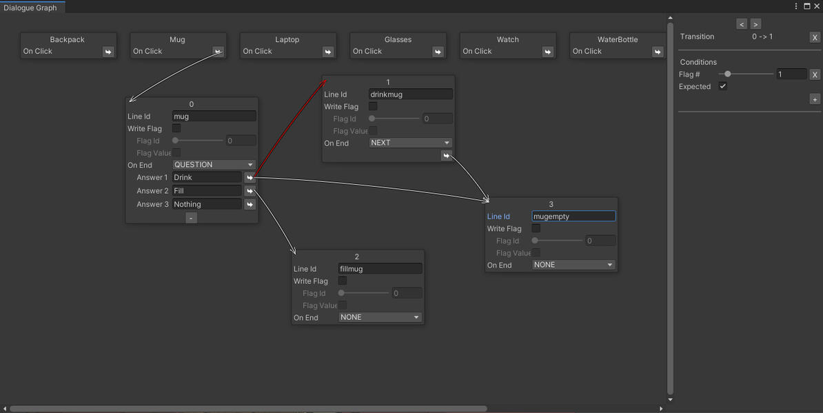 Dialogue Graph Editor UI